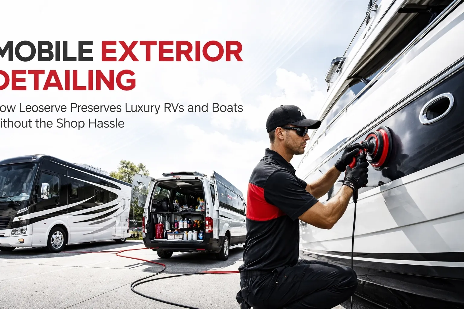 Mobile Exterior Detailing: How Leoserve Preserves Luxury RVs and Boats Without the Shop Hassle
