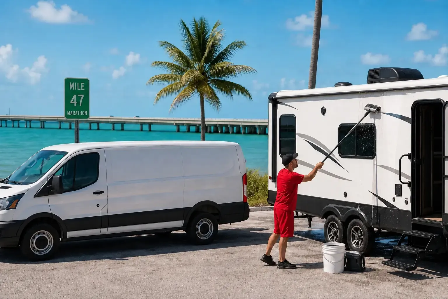 Mobile RV Detailing in Marathon, FL — LeoServe Comes to You