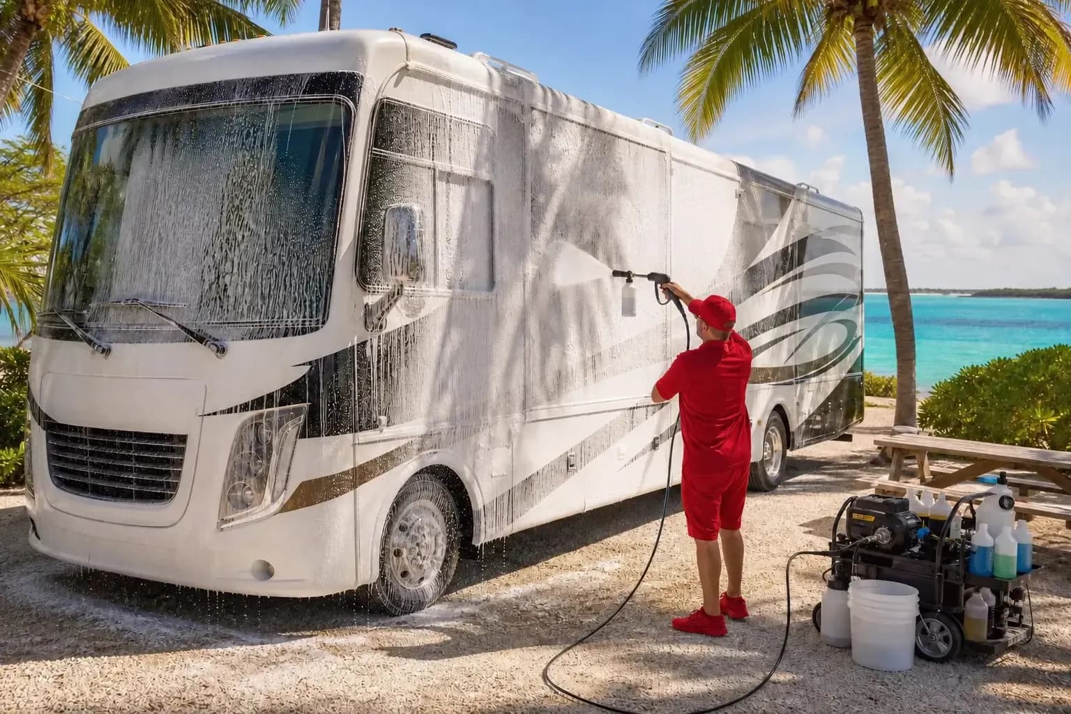 RV Wash Packages Explained: Wash & Wax vs. Full Detailing vs. Ceramic Coating in the Florida Keys