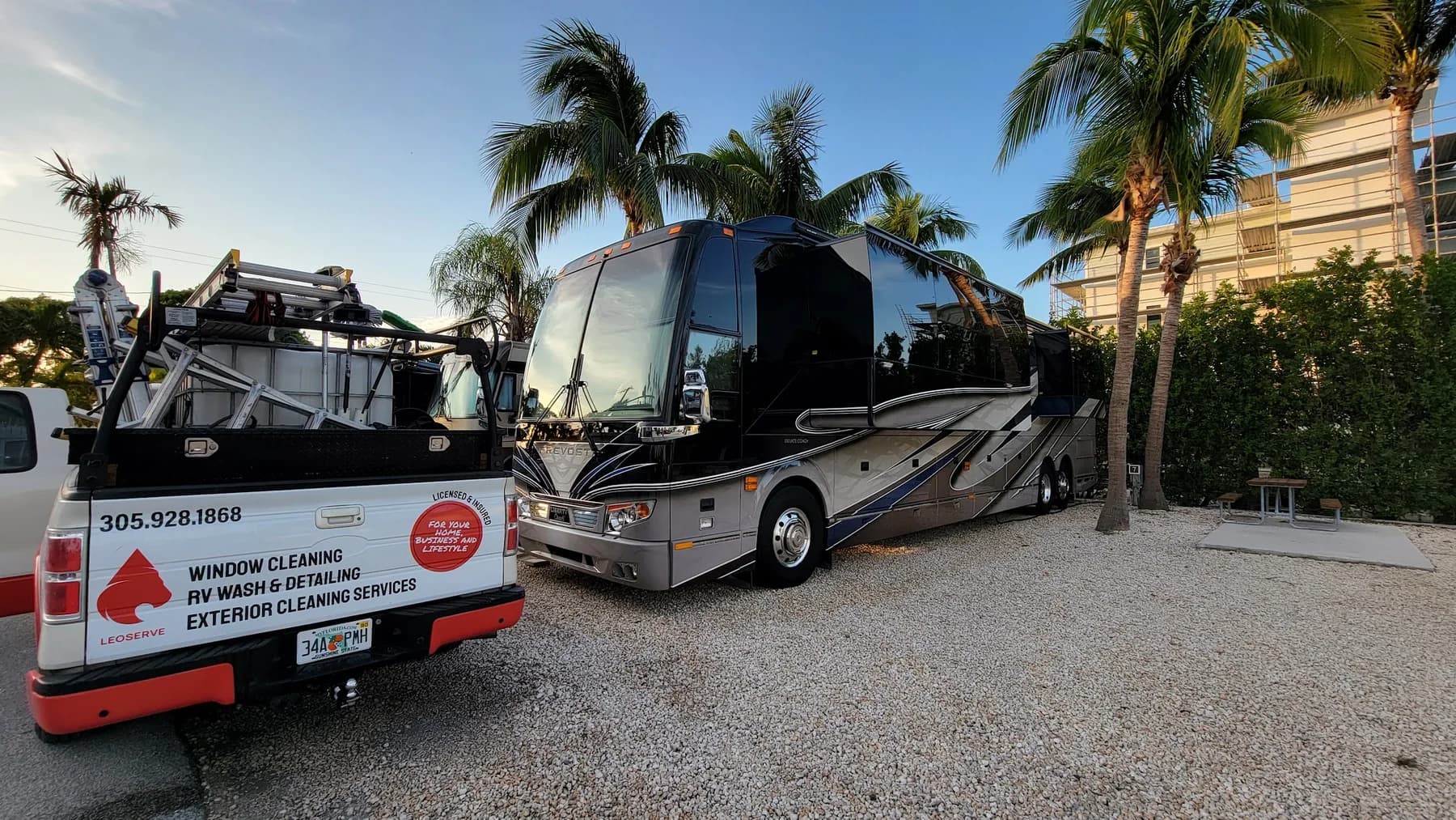 Ceramic coating work on RVs and cars by Leoserve in the Florida Keys (1)